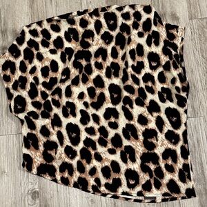 SHEIN Leopard Print Sleeveless Blouse - Black, Brown, Cream